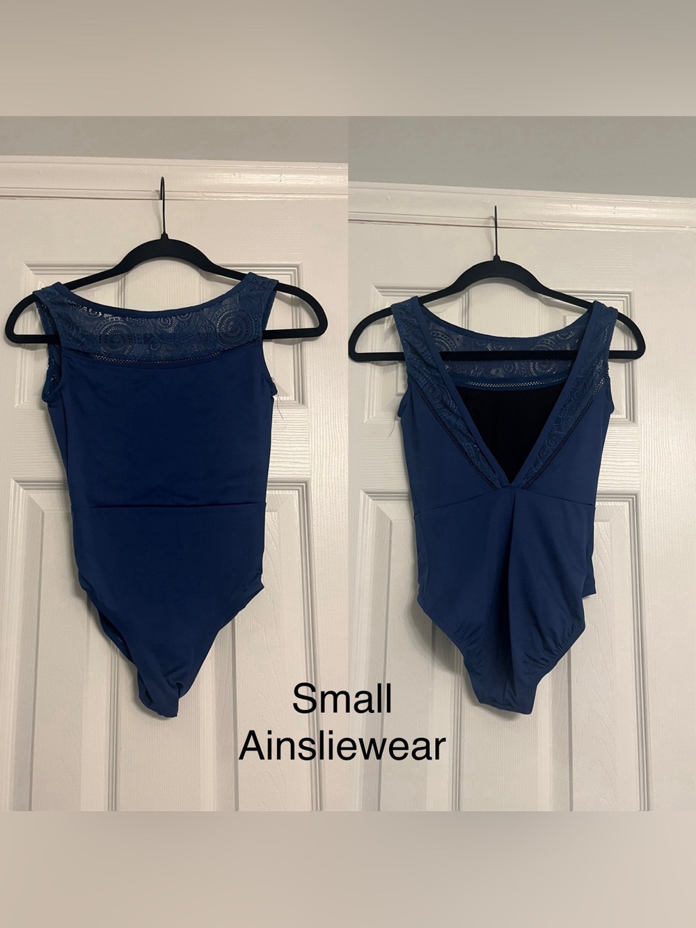 SA Ainsliewear blue lace leotard